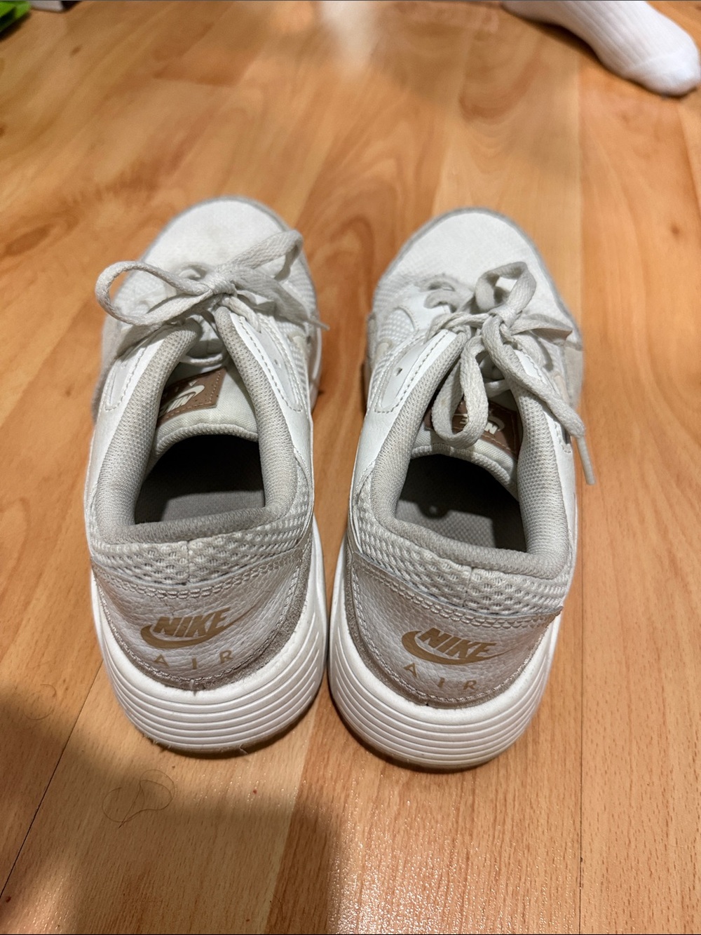 Nike Women’s White and Tan Low-Top Sneakers